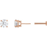 14K Rose Gold 1/3 CT Lab-Grown Diamond Earring