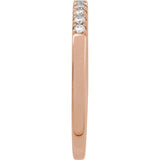 10K Rose Gold 1/6 CTW Natural Diamond Stackable Ring