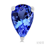 6X4MM Pear Cut Tanzanite Precious Stud Earrings in 14K White Gold