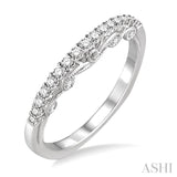 1/4 Ctw Round Cut Diamond Wedding Band in 14K White Gold