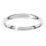 Platinum 2 mm Lightweight Comfort-Fit Half Round Band Size 4.5