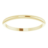 14K Yellow Gold 1.5 mm Half Round Band Size 9.5
