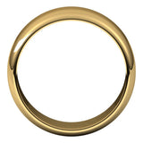 14K Yellow Gold 8 mm Half Round Band Size 13