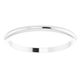 14K X1 White Gold 1.5 mm Half Round Band Size 7.5