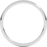 14K White Gold 1.5 mm Lightweight Comfort-Fit Half Round Band Size 5.5