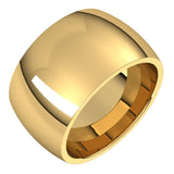 10K Yellow Gold 12 mm Comfort-Fit Half Round Band Size 5