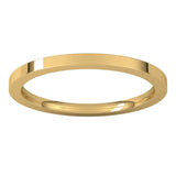 14K Yellow Gold 1.5 mm Comfort-Fit Flat Band Size 7.5