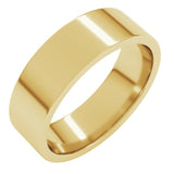18K Yellow Gold 6 mm Lightweight Comfort-Fit Flat Band Size 8