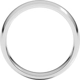 14K White Gold 5 mm Lightweight Comfort-Fit Half Round Band Size 7.5