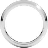 14K White Gold 5 mm Comfort-Fit Half Round Band Size 8.5