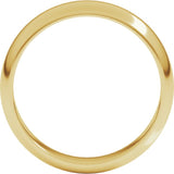 10K Yellow Gold 5 mm Half Round Band Size 6.5