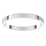 14K White Gold 2 mm Flat Band Size 4.5
