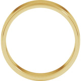 10K Yellow Gold 6 mm Stepped-Edge Flat Band Size 9.5