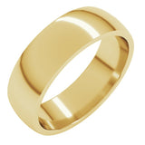 10K Yellow Gold 6 mm Lightweight Comfort-Fit Half Round Band Size 12.5
