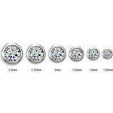 14K Rose Gold 1/10 CTW Natural Diamond Micro Bezel-Set Earrings