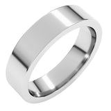 Platinum 5 mm Comfort-Fit Flat Band Size 10