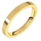 18K Yellow Gold 2.5 mm Comfort-Fit Flat Band Size 6
