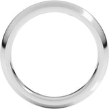 Platinum 4 mm Comfort-Fit Half Round Band Size 11