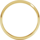 14K Yellow Gold 4.5 mm Lightweight Half Round Band Size 10