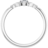 14K White Gold Stuller Lab-Grown Moissanite™  Claddagh Ring