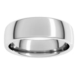 14K White Gold 6 mm Comfort-Fit European-Style Band Size 10