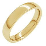 10K Yellow Gold 4 mm Comfort-Fit European-Style Band Size 4.5