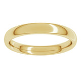 14K Yellow Gold 3 mm Comfort-Fit European-Style Band Size 4