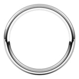 14K White Gold 2 mm Comfort-Fit European-Style Band Size 5