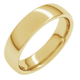 14K Yellow Gold 5 mm Comfort-Fit European-Style Band Size 5