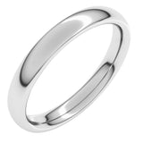 Platinum 3 mm Comfort-Fit European-Style Band Size 5