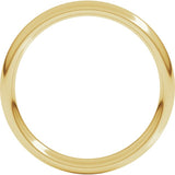 10K Yellow Gold 3 mm Comfort-Fit European-Style Band Size 7