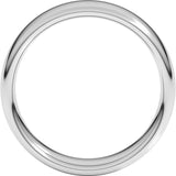 14K White Gold 6 mm Comfort-Fit European-Style Band Size 8