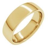 18K Yellow Gold 6 mm Comfort-Fit European-Style Band Size 9.5