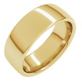 14K Yellow Gold 7 mm Comfort-Fit European-Style Band Size 9