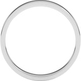 14K White Gold 3 mm Flat Band Size 10