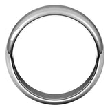 14K White Gold 8 mm Half Round Band Size 14