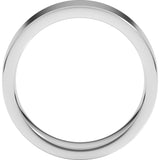 10K White Gold 6 mm Comfort-Fit Flat Band Size 9