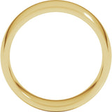 14K Yellow Gold 8 mm Lightweight Comfort-Fit Half Round Band Size 11.5