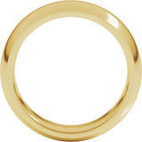 10K Yellow Gold 7 mm Comfort-Fit Half Round Band Size 7