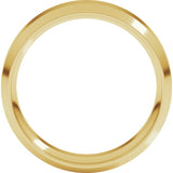 14K Yellow Gold 6 mm Beveled-Edge Comfort-Fit Flat Band Size 10