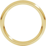18K Yellow Gold 2 mm Comfort-Fit Full Round Band Size 4