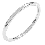 Sterling Silver 1.5 mm Comfort-Fit Full Round Band Size 8