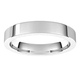 14K White Gold 3.5 mm Comfort-Fit Flat Band Size 6