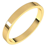 14K Yellow Gold 2.5 mm Flat Band Size 9