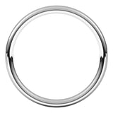 14K White Gold 2.5 mm Comfort-Fit European-Style Band Size 4
