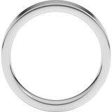 14K White Gold 5 mm Comfort-Fit Flat Band Size 7.5