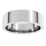 14K White Gold 6 mm Comfort-Fit Flat Band Size 11.5