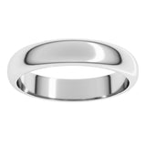 10K White Gold 4 mm Half Round Band Size 11