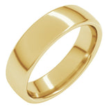 14K Yellow Gold 5.5 mm Comfort-Fit European-Style Band Size 9