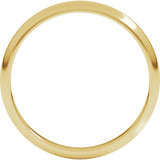 14K Yellow Gold 2.5 mm Half Round Band Size 6